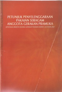 Image of Petunjuk Penyelenggaraan Pakaian Seragam Anggota Gerakan Pramuka
